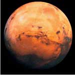 imagen de Marte captada por una sonda espacial.