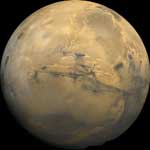 imagen de Marte captada por una sonda espacial.