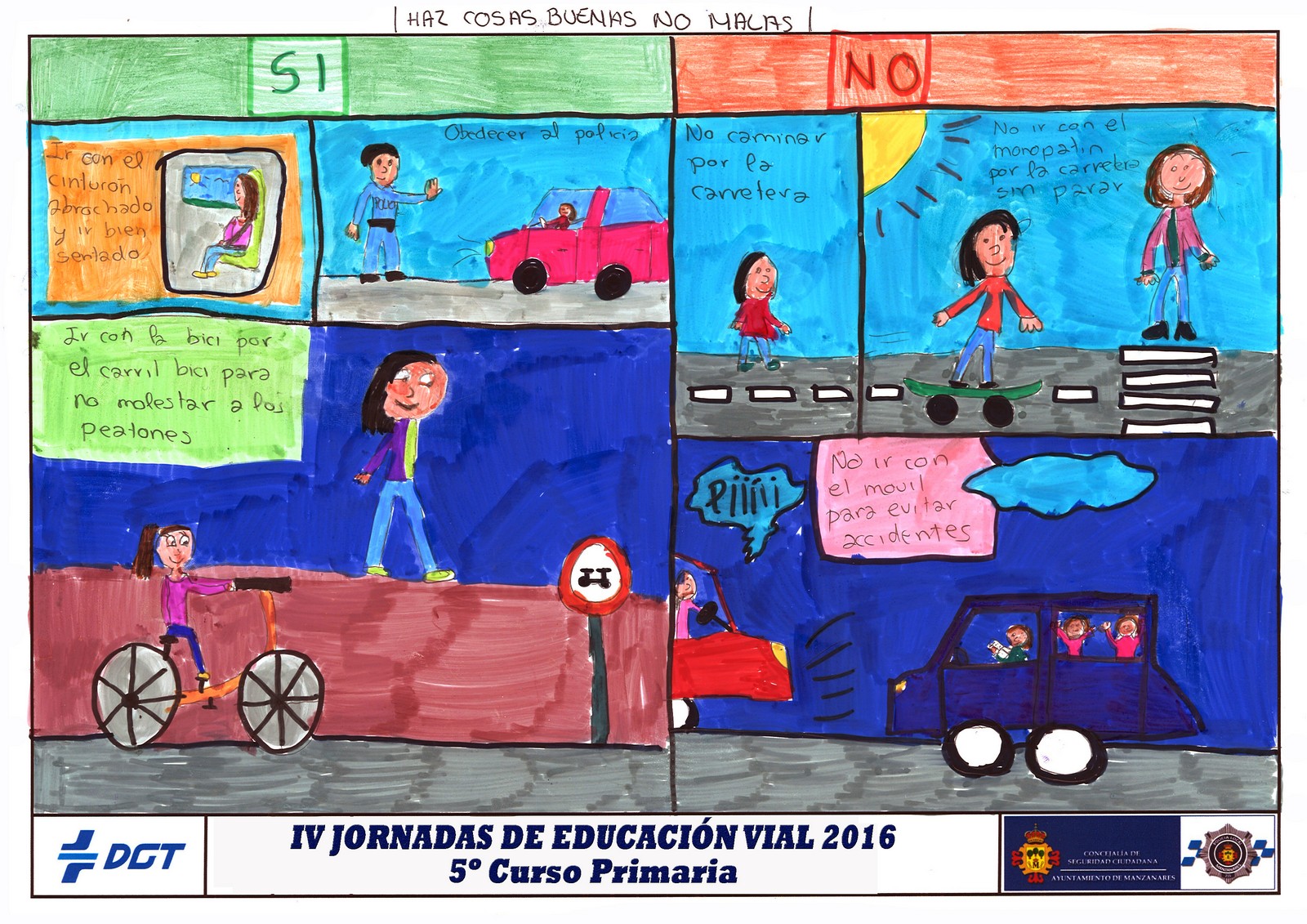 Manzanares en Imágenes Convocado el V Concurso Local de Dibujo sobre Educación  Vial