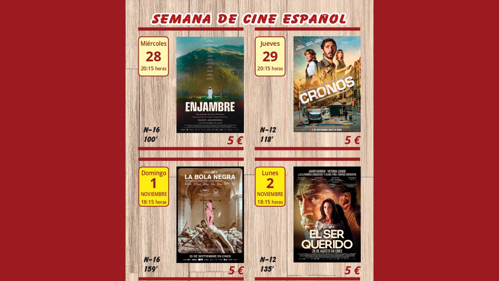 Manzanares da inicio a la Semana del Cine Español con 'La bola negra' como gran atracción