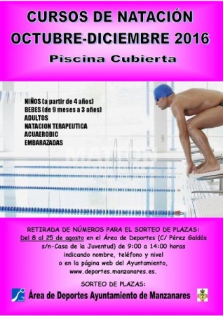 Cursos Natación Piscina Cubierta Manzanares