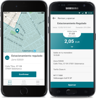 Aplicación para el estacionamiento regulado