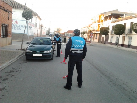 Imagen de archivo de un control de la Policía Local de Manzanares