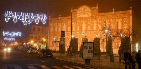 El Gran Teatro, con iluminación navideña