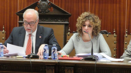Beatriz Labián y Julian Nieva, en el pleno del mes de noviembre 2016