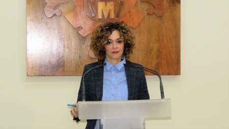 Beatriz Labián durante la comparecencia de prensa