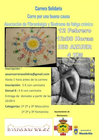 Cartel anunciador de la Carrera Solidaria en Manzanares