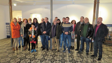 Algunos de los artistas participantes en la exposición colectiva