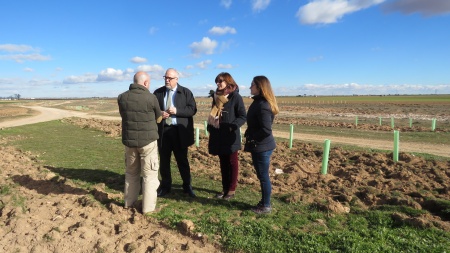 Visita del alcalde, Julián Nieva a las Cañadas Reales de Manzanares