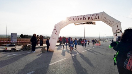 Meta del duatlón cross disputado en Campo de Criptana