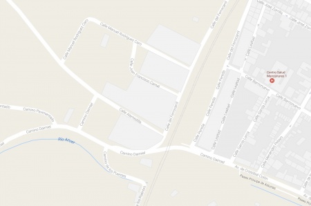 Plano de la zona en la que se encuentran las calles a asfaltar
