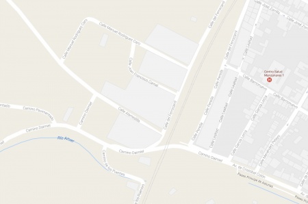 Plano de la zona en la que se encuentran las calles a asfaltar