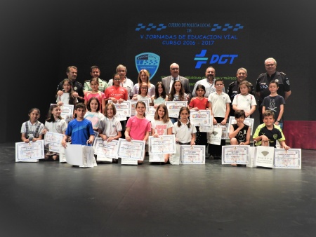 Premiados en el Concurso de Dibujo de las V Jornadas de Educación Vial de Manzanares
