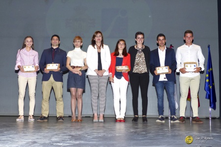 Ganadores de los reconocimientos oro en la Gala del Deporte. Foto: Manzanares en Imágenes