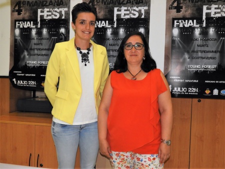 Esther Nieto-Márquez (izda.) y María José Parrado en la presentación de ManzanaFest