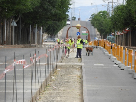 Desvío provisional en la zona del Parque del Parque del Polígono