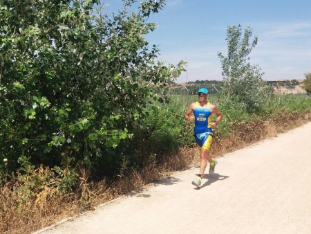 Jaro, durante el Triatlón de Toledo