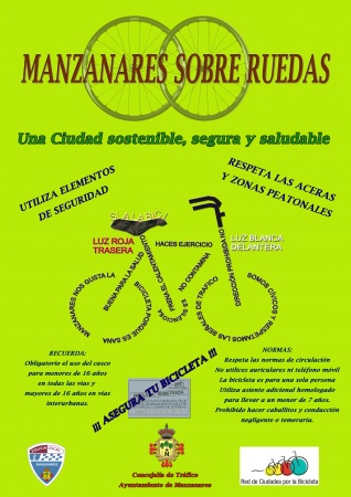 Cartel de la campaña "Manzanares, sobre Ruedas"