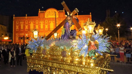 Imagen de Jesús del Perdón durante la procesión extraordinaria del 75 aniversario