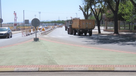 Circulación de vehículos por el tramo en obras