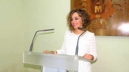 Beatriz Labián durante la comparecencia de prensa