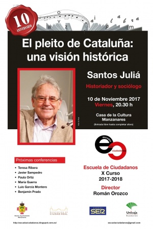 Cartel de la conferencia de Juliá