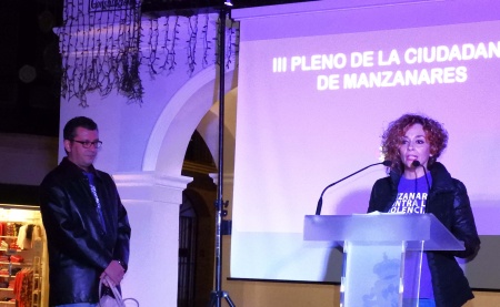 Beatriz Labián y Baudilio Álvarez en el acto de homenaje a las víctimas