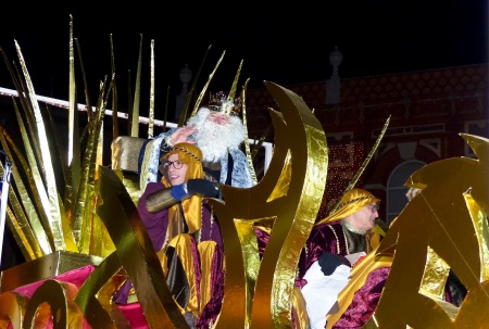 Carroza del Rey Melchor en la cabalgata del año 2017