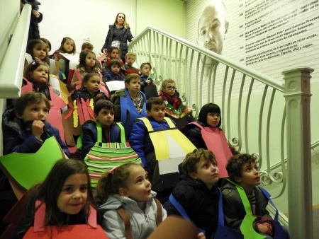 Alumnos del colegio Altagracia durante su visita al museo