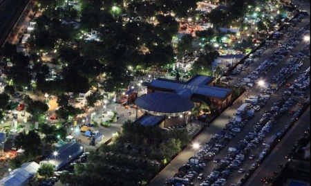 Vista aérea de Fercam - imagen de archivo