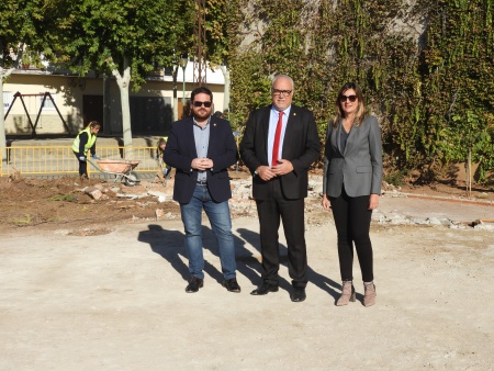 Obras de remodelación de la plaza de la calle Cuenca