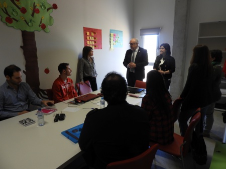 Imagen de archivo - Visita de Julián Nieva a la Lanzadera 2018