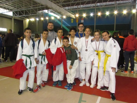 Competidores de la Escuela Municipal de Judo en Tomelloso