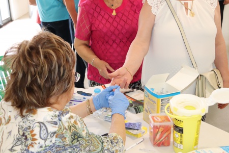 Controles de glucemia antes de la marcha