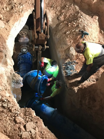 Obras en la red de abastecimiento