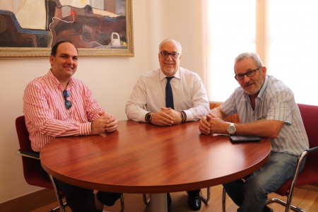 Reunión entre el alcalde CCOO y UGT provinciales