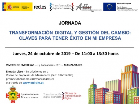 Cartel jornada 'Transformación digital y gestión del cambio'