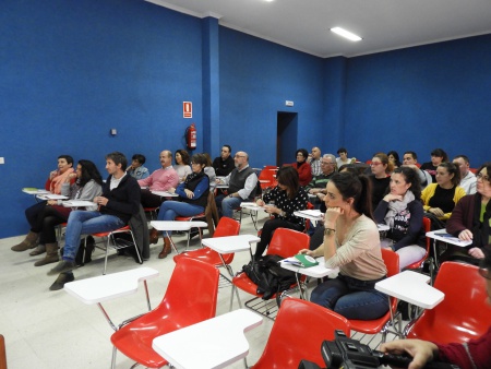 Participantes en una acción formativa anterior con comerciantes y emprendedores de Manzanares