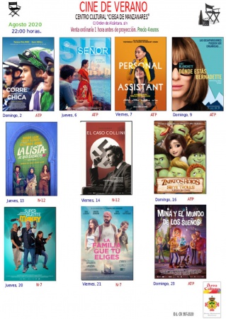 Cartelera del cine de verano semana del 3 al 9 de agosto