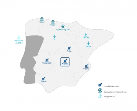 Presencia de Repsol en renovables en la península Ibérica