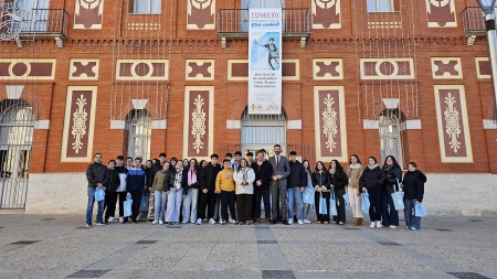 Alumando del IES Azuer en la primera visita guiada del pasado viernes