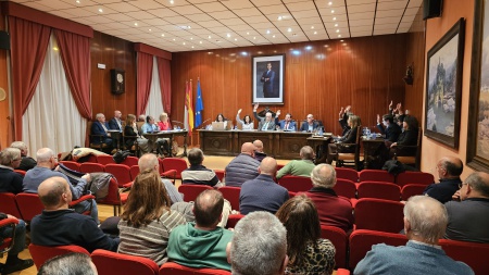 Momento de la aprobación del presupuesto con los votos a favor del Grupo Socialista Momento de la aprobación del presupuesto con los votos a favor del Grupo Socialista