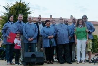 Teresa Jiménez junto al resto de galardonados y al alcalde de Manzanares