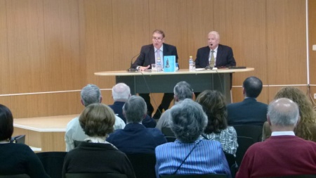 Presentación del libro, con Manuel A. Serano y Teodoro Sánchez-Migallón