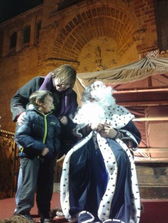 Melchor, durante la recepción del viernes