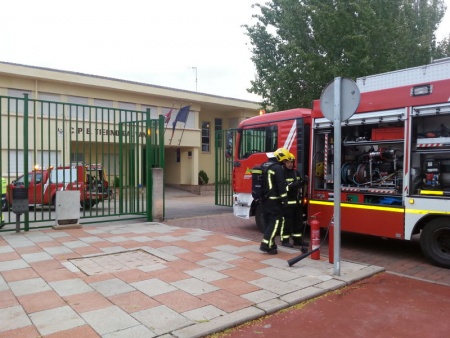 Actuación de los bomberos a las 8:30 de la mañana