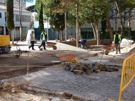 Trabajos en la zona de los juzgados