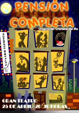 Cartel anunciador de "Pensión completa"