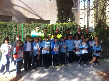 Un grupo de escolares en "Conoce tu ciudad"