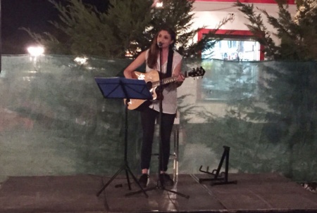 Sara Osorio en el concierto que ofreció en el pub Liggar